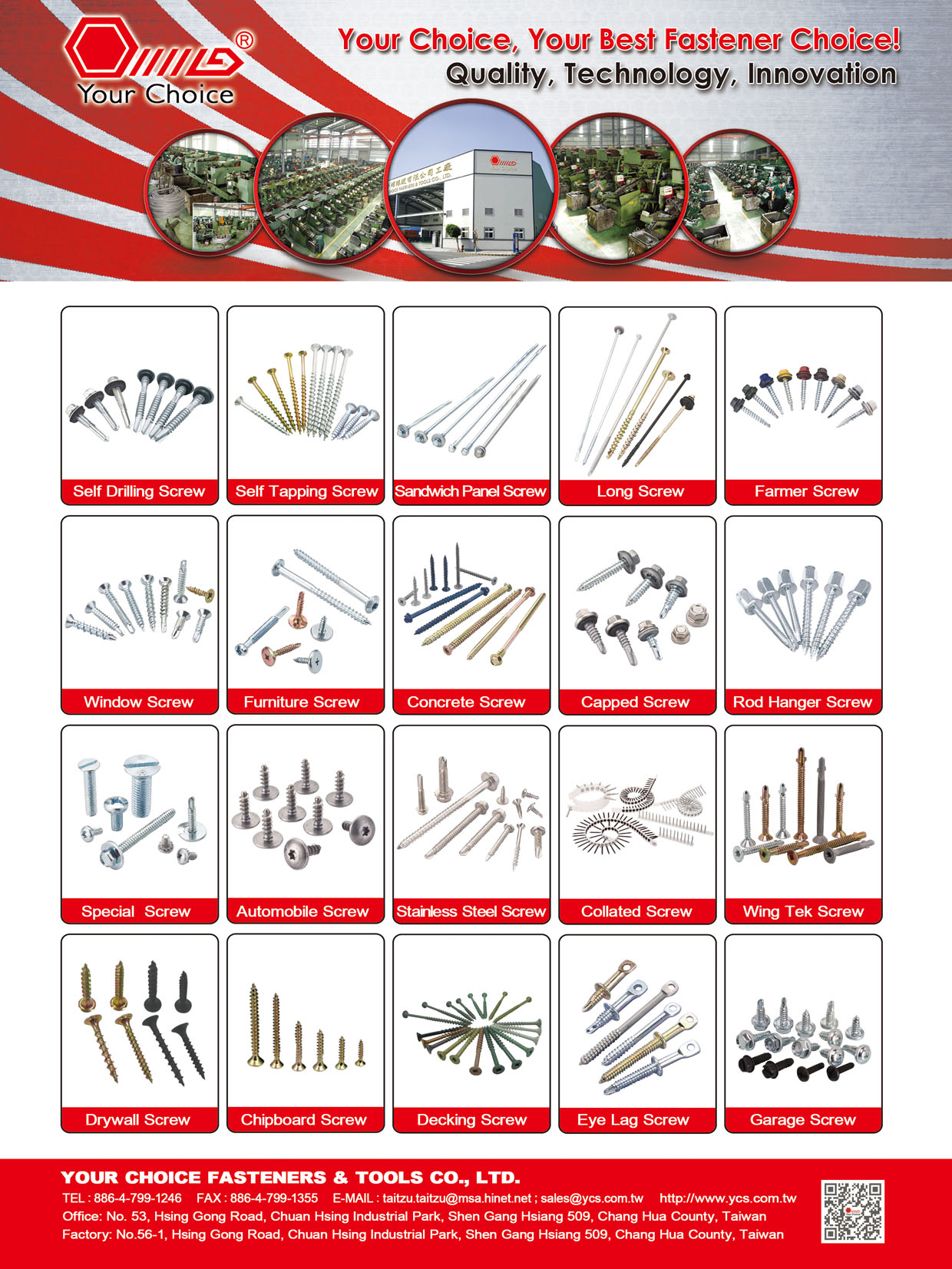YOUR CHOICE FASTENERS & TOOLS CO., LTD.  Online Catalogues