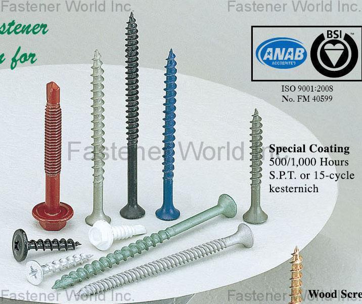 ALEX SCREW INDUSTRIAL CO., LTD.  , Special Coating , Color-coated Screws