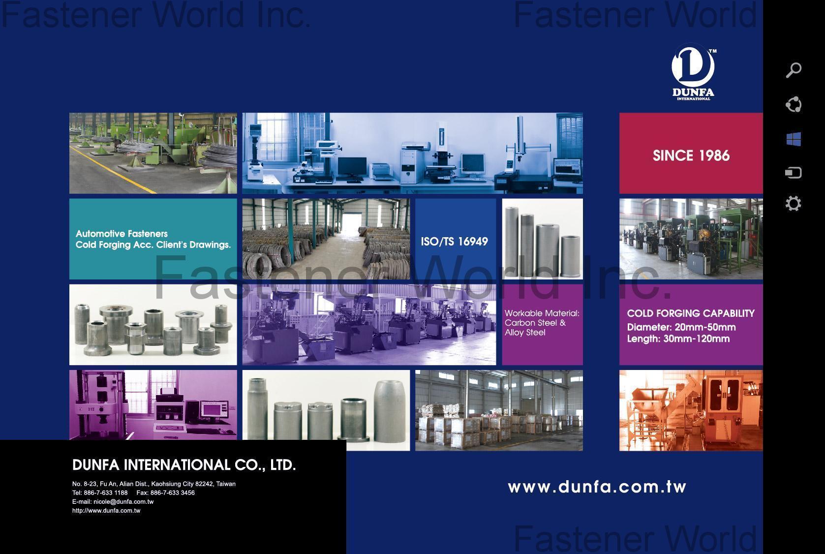DUNFA INTERNATIONAL CO., LTD. , Automotive Parts , Automotive Parts