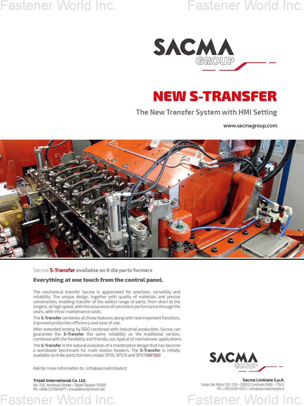 SACMA GROUP , New S-Transfer (The New Transfer System with HMI Setting)