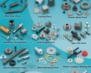 Wire Form Parts, Casting Parts, Powder Metal Parts, Open Die Parts, Cold Forged Parts, Precision Turning Parts, Second Operation Parts, Metal Stamping Parts, Plastic Injection Molding Parts, Metal Injection Molding Parts, (INNTECH INTERNATIONAL CO., LTD. )
