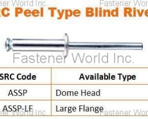Peel Type Blind Rivets(SPECIAL RIVETS CORP. (SRC))