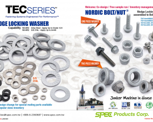 TEC Series, Wedge Locking Washers, Nordic Bolt/Nut(SPEC PRODUCTS CORP. )