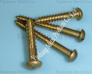 Brass slotted round head wood screws (Chongqing Yushung Non-Ferrous Metals Co., Ltd.)