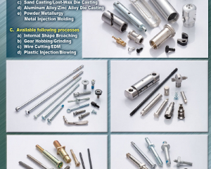 A. CNC Machining from Bar Feeding B. CNC 2nd Machining with Robotic Arm Feeding for available Industries of Cold Forming; Cold/Hot Forging; Stand Casting/Lost-Wax Die Casting; Aluminum Alloy/Zinc Alloy Die Casting; Powder Metallurgy Metal Injection Molding(KUNTECH INTERNATIONAL CORP.)