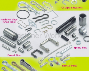 Standard Cotter Pin, Spring Pin, Hitch Pin Clip (Snap Pin), Dowel Pin, Circlip & Washer, Quick Insert Pin, Special Pin(YUNG KING INDUSTRIES CO., LTD. )