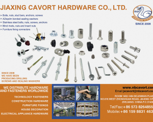 Bolts, Nuts, Stud Bars, Anchors, Screws, A2/epdm Bonded Sealing Washers, Stainless Steel Bolts, Blind Rivet, Insert Nuts, Furniter Fixing Connectors(JIAXING CAVORT HARDWARE CO., LTD. )