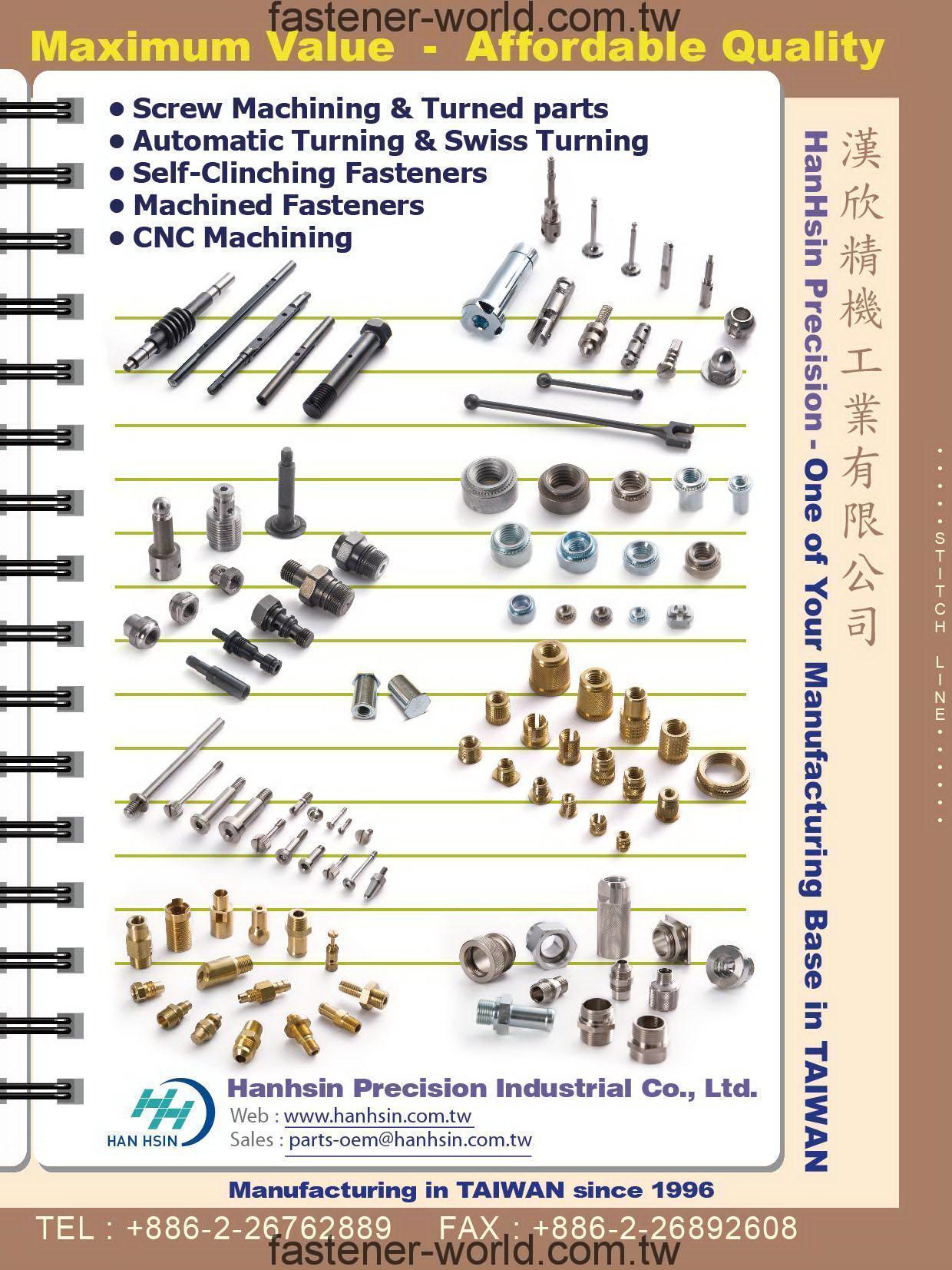 HAN HSIN PRECISION INDUSTRIAL CO., LTD. (Hanhsin) Online Catalogues