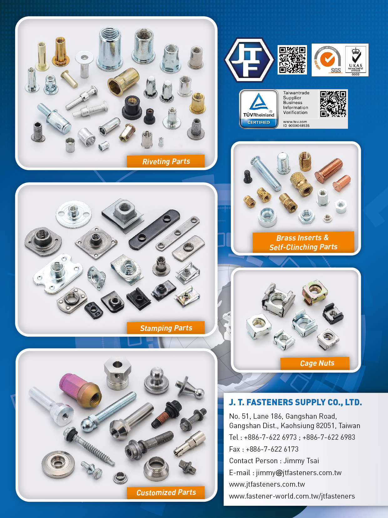 金祐昇实业有限公司 (J. T. Fasteners Supply Co., Ltd.)  電子型錄專區