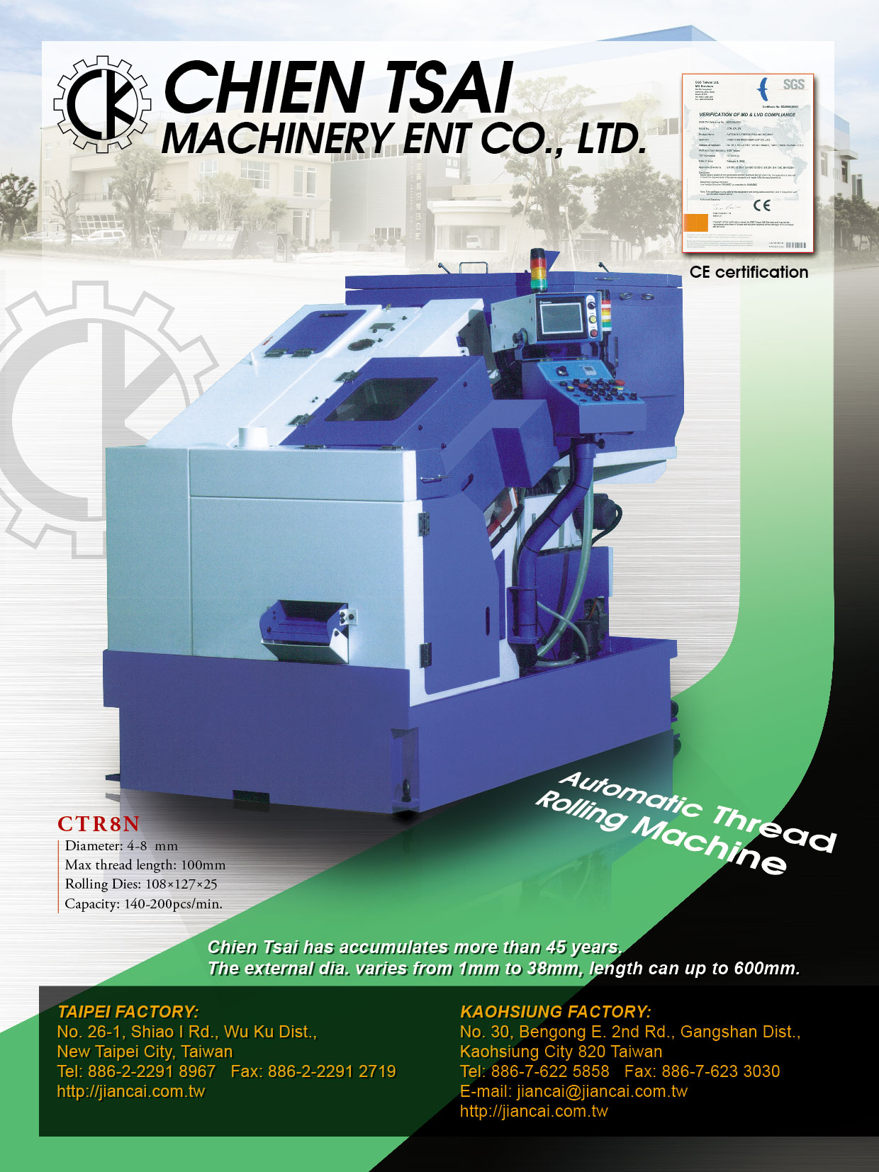 CHIEN TSAI MACHINERY ENTERPRISE CO., LTD._Online Catalogues