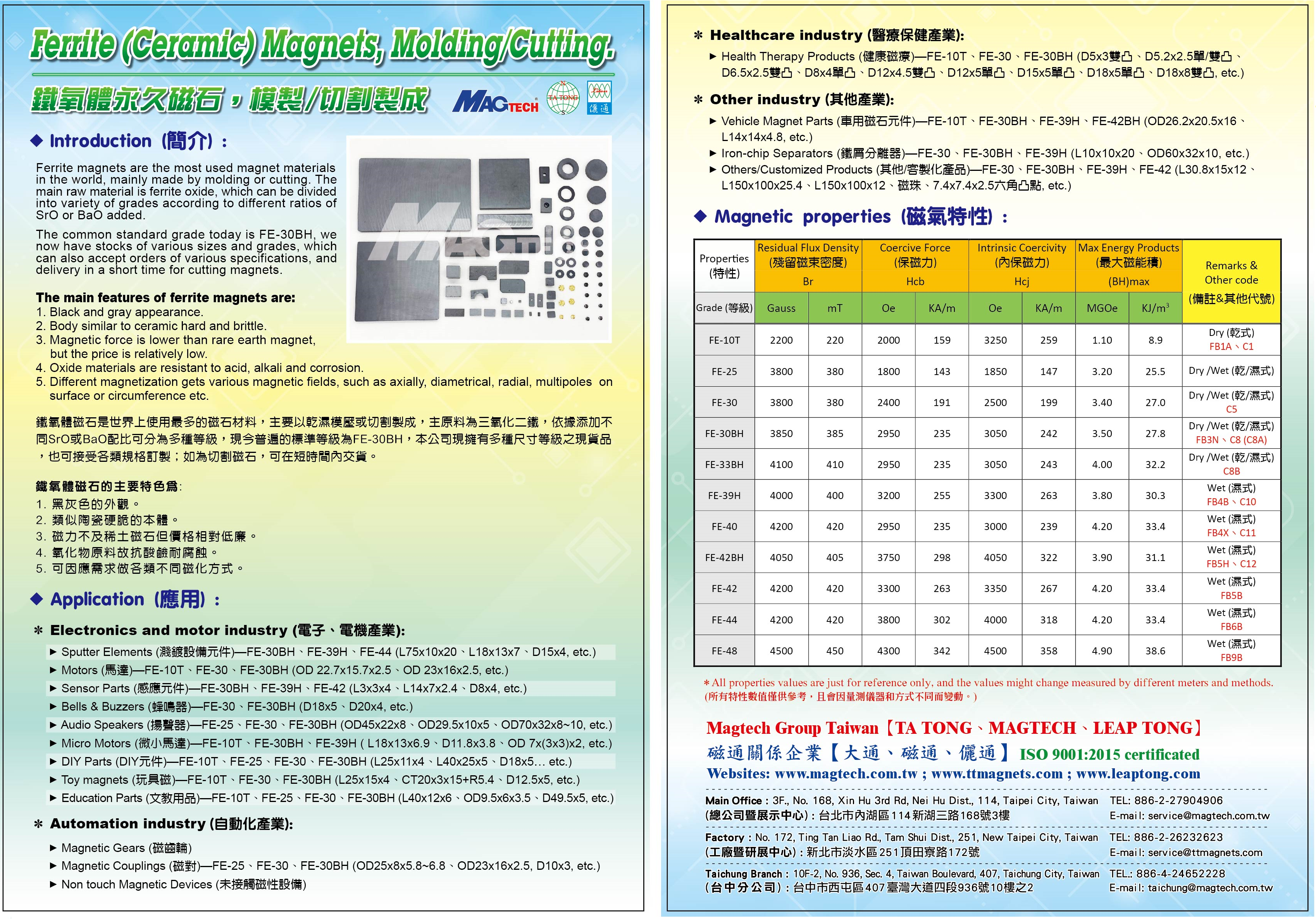 MAGTECH MAGNETIC PRODUCTS CORP. (LEAP TONG) Online Catalogues