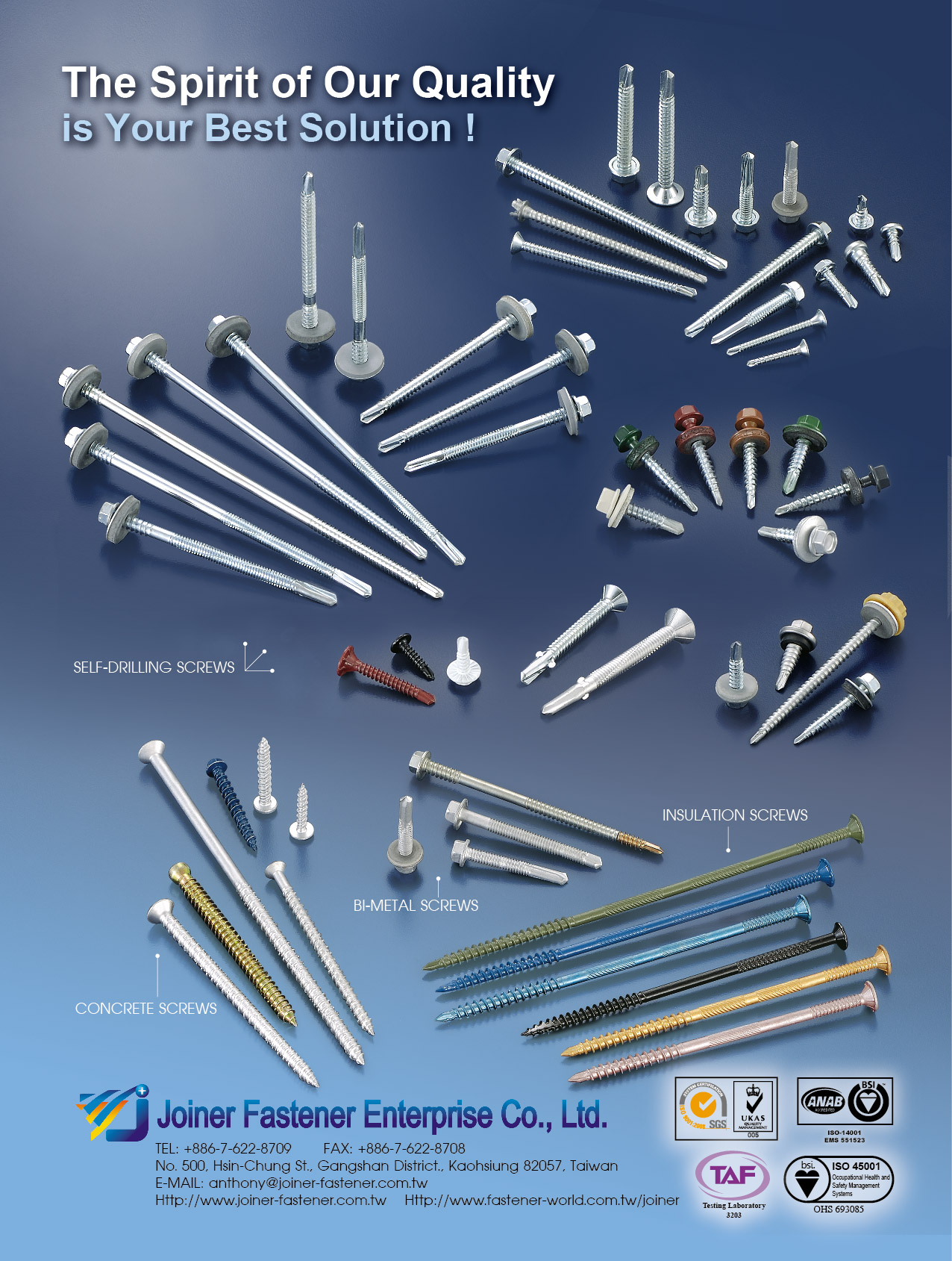 JOINER FASTENER ENTERPRISE CO., LTD _Online Catalogues