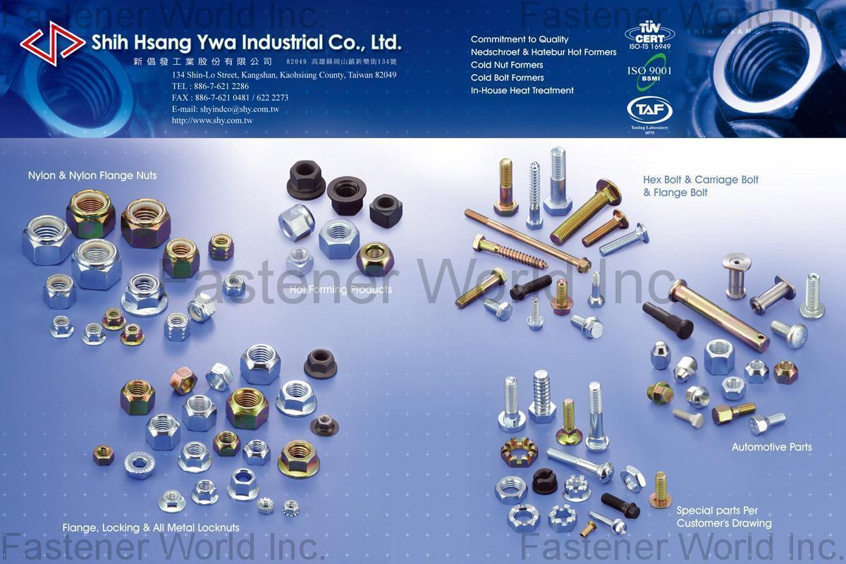 SHIH HSANG YWA INDUSTRIAL CO., LTD.  , Nylon & Nylon Flange Nuts , Flange Nuts