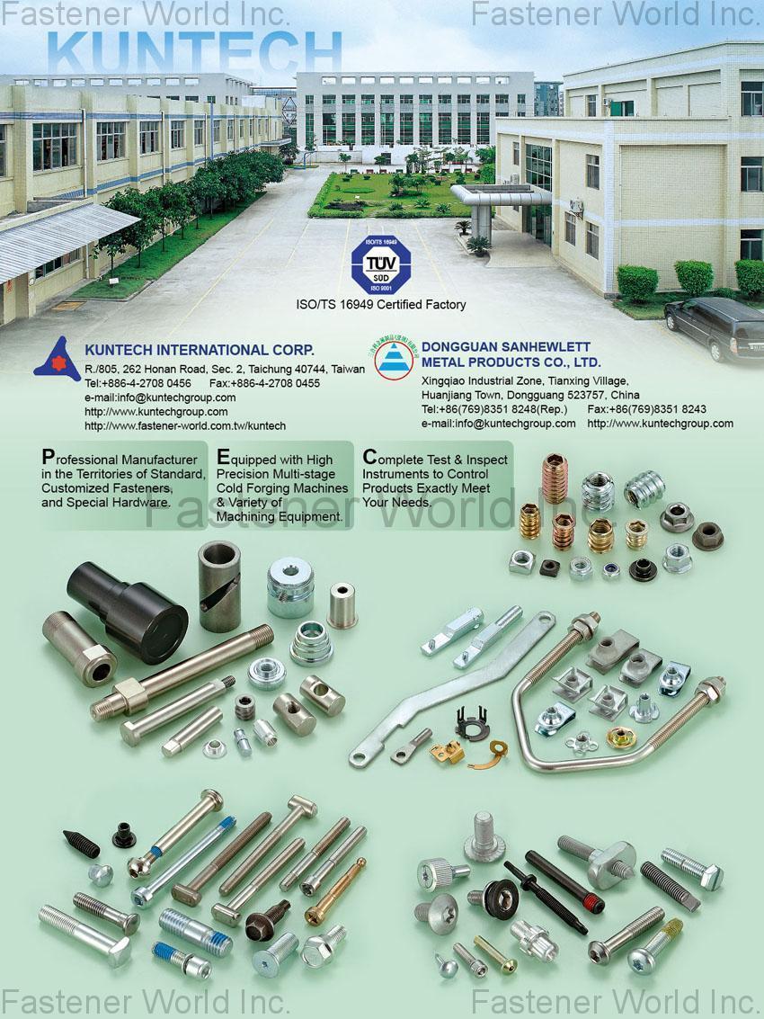 KUNTECH CORP. , Standard, Customized Fasteners and Special Hardware, CNC Machining, Cold-Forming , Customized Special Screws / Bolts KUNTECH CORP. , Standard, Customized Fasteners and Special Hardware, CNC Machining, Cold-Forming , Customized Special Screws / Bolts