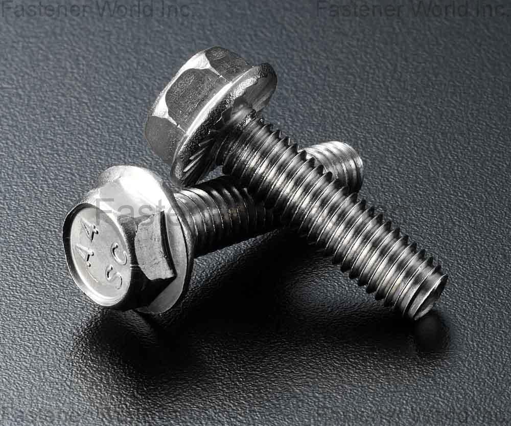 SEN CHANG INDUSTRIAL CO., LTD.  , DIN6921 with Serrations UHead Hex Flangehead Thread Forming Screws , Thread Forming Screws