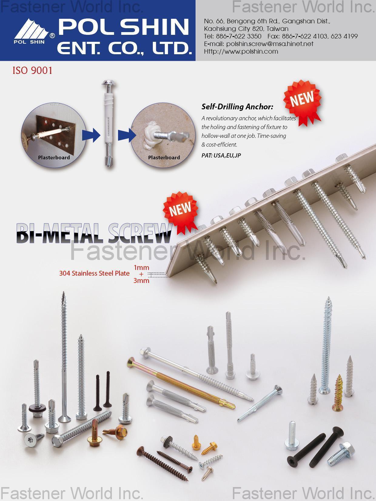 寶薰股份有限公司 , SELF DRILLING screws, TAPPING screws, DRYWALL screws, CHIPBOARD screws and automobile screws , 自鑽螺絲