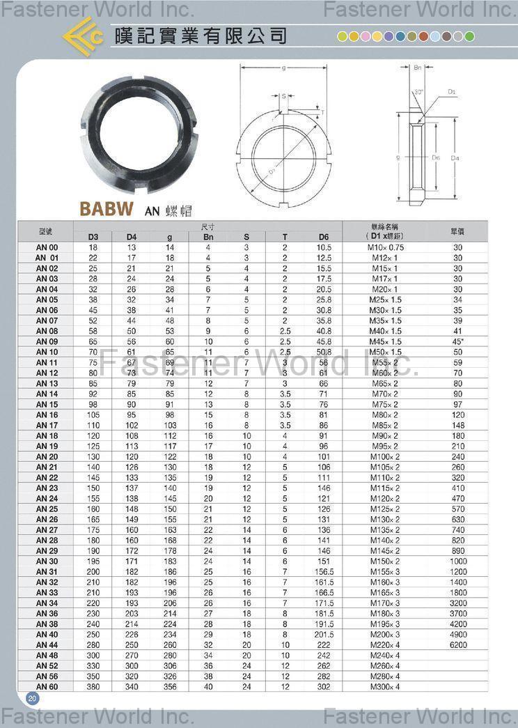 HAN CHI INDUSTRIAL CO., LTD. , Nuts , All Kinds Of Nuts