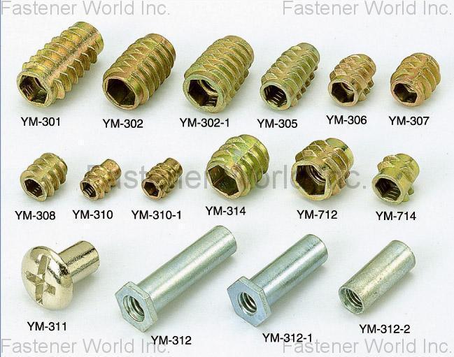 YAW MIN ENTERPRISE CORP. , INSERT NUT/HEX FERRULE & COUPLERS NUTS/CONNECTING NUTS , Insert Nuts