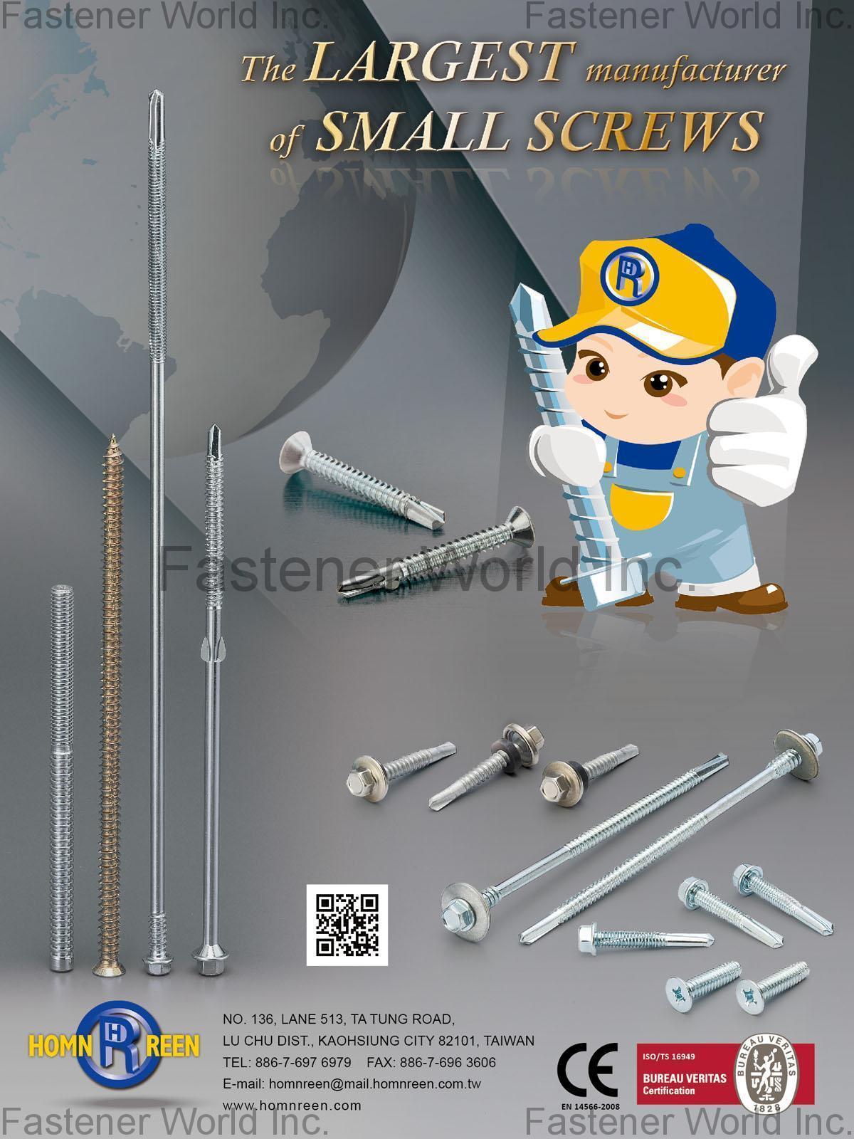 HOMN REEN ENTERPRISE CO., LTD. , Small Screw , Drywall Screws HOMN REEN ENTERPRISE CO., LTD. , Small Screw , Drywall Screws
