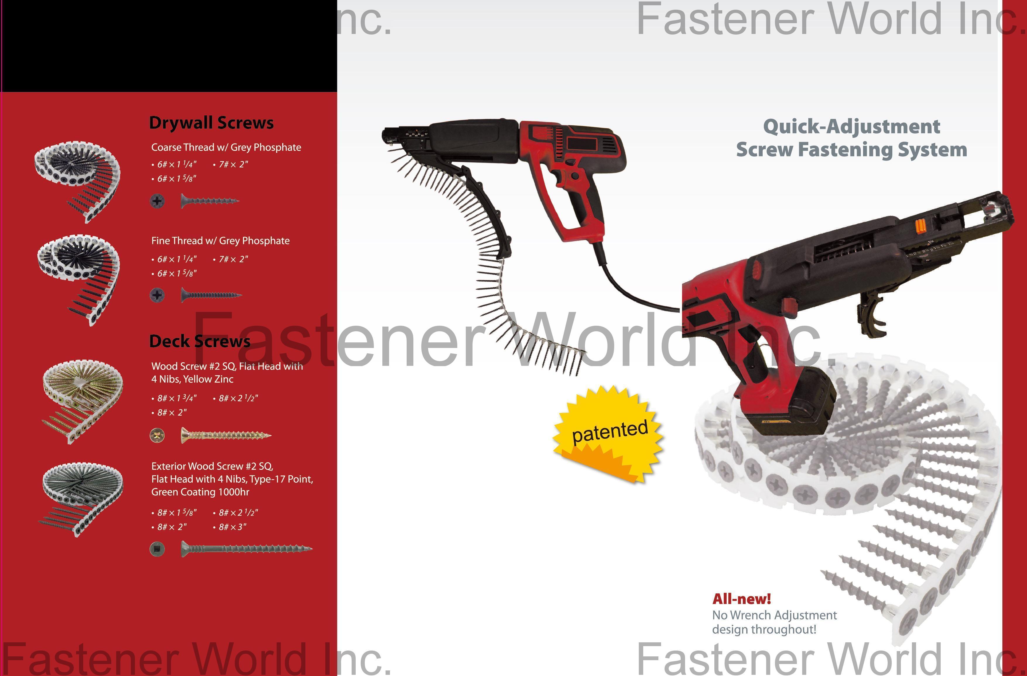 ADVANCE FASTECH INDUSTRIAL CO., LTD. , Quick-Adjustment Screw Fastening System , Air Tackers/air Staple Guns/air Nailing Tools