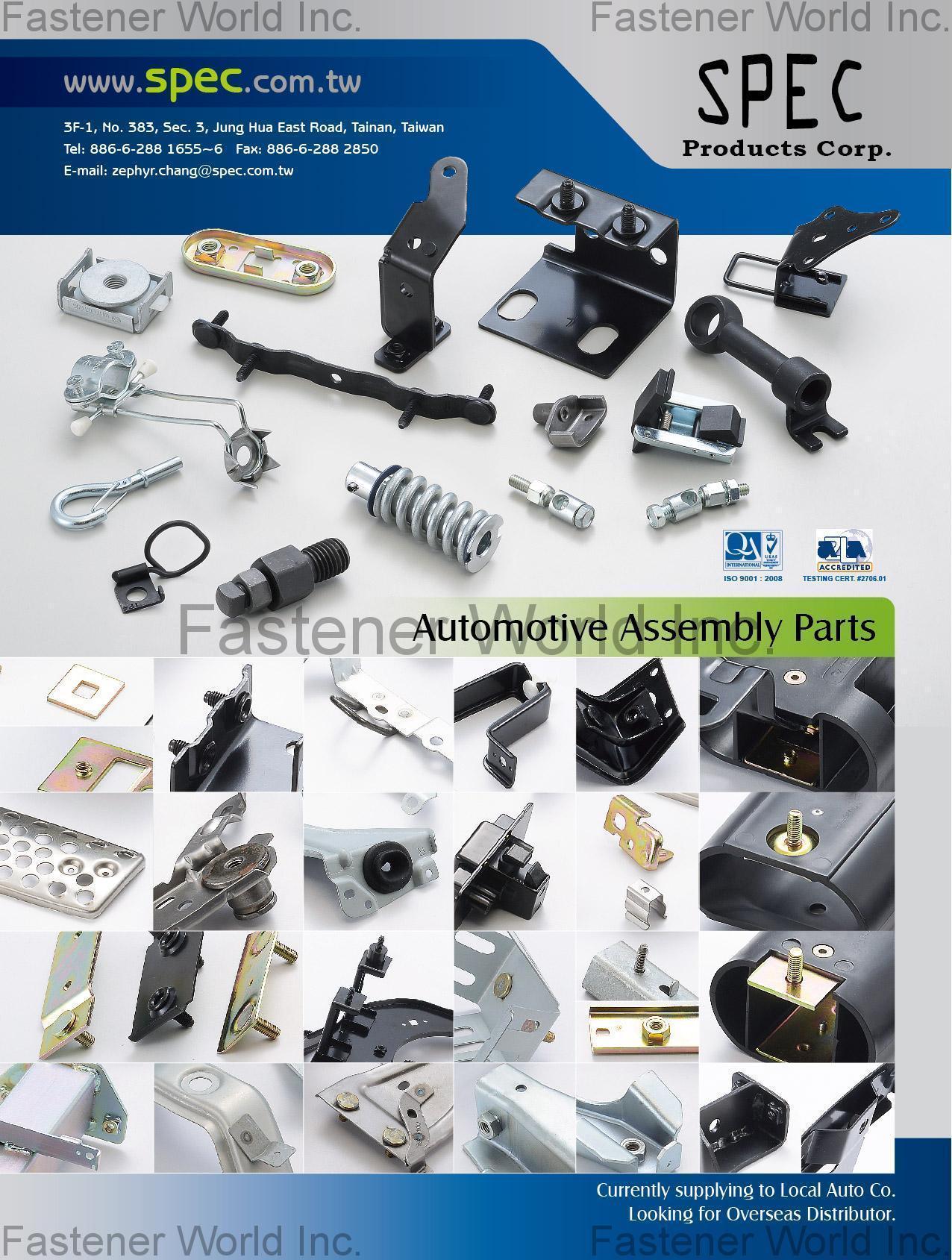 SPEC PRODUCTS CORP.  , Automotive Assembly Parts , Automotive Parts