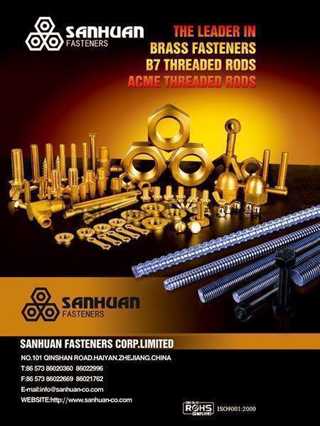 HAIYAN SANHUAN FASTENERS CO., LTD. , The Leader In Brass Fasteners B7 Threaded Rods Acme Threaded Rods , All Kinds Of Nuts