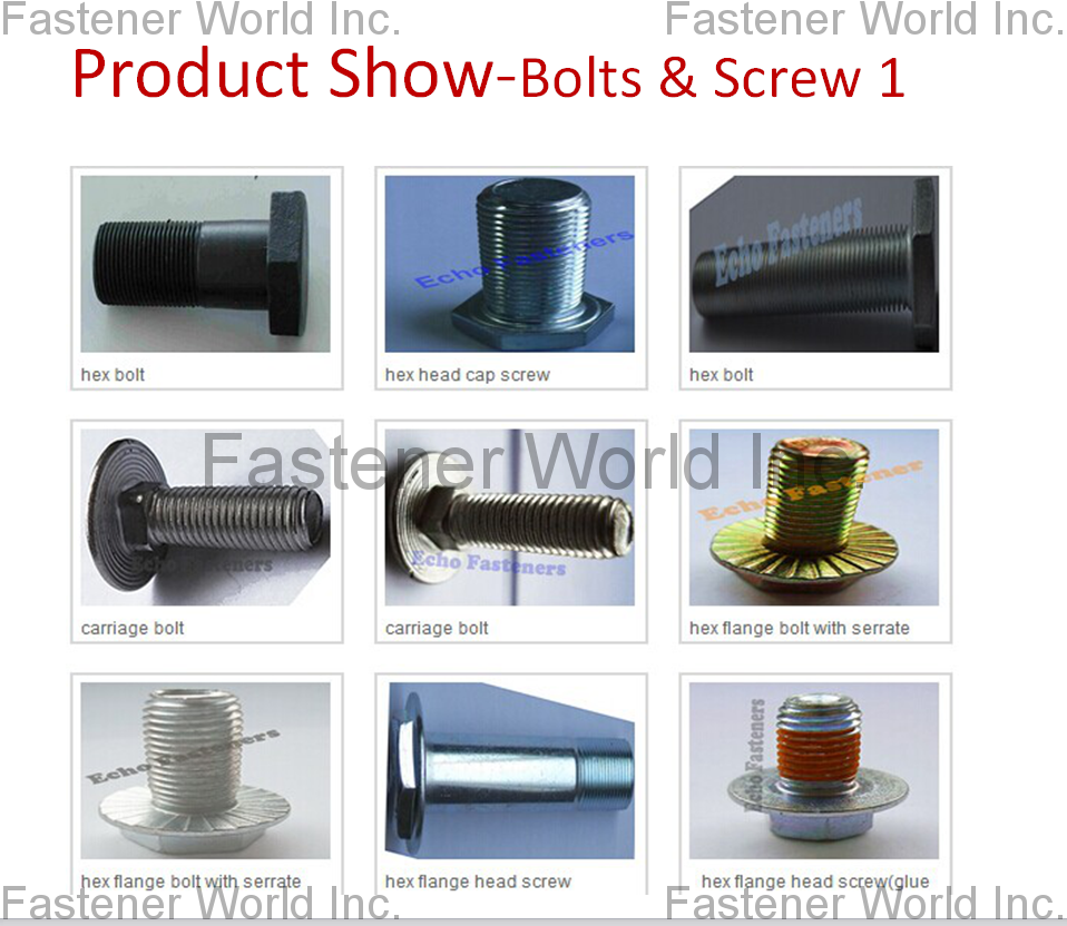 ECHO FASTENERS , Bolt&Screws , Metal Screws