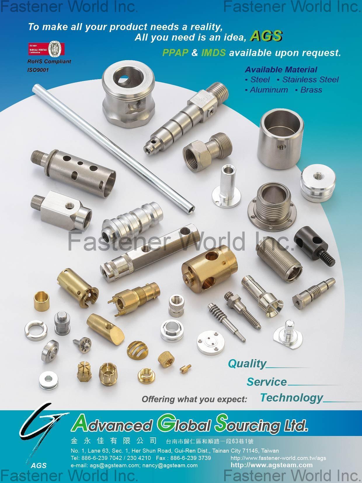 AGS AUTOMATION (ADVANCED GLOBAL SOURCING LTD.) , CNC Machining Parts , Cnc Machining Parts