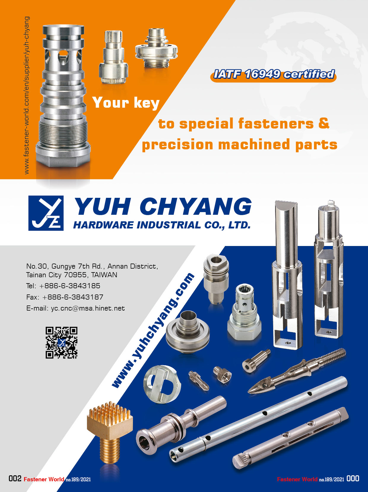 YUH CHYANG HARDWARE INDUSTRIAL CO., LTD.  , Manufacturer of Special Fasteners & Precision Machined Parts , Cnc Machining Parts