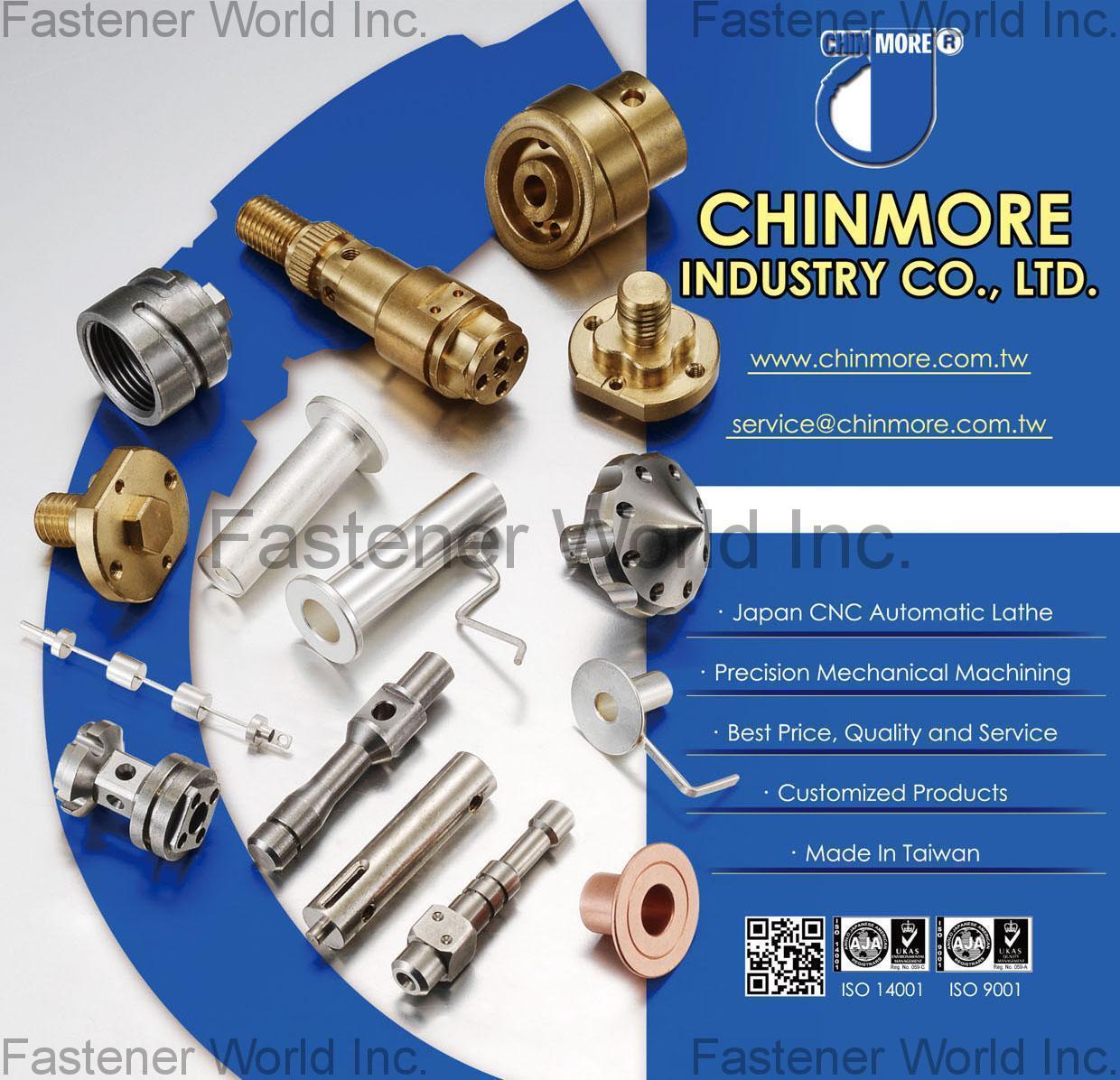 CHINMORE INDUSTRY CO., LTD. , CNC Automatic Lathe, Precision Mechanical Machining , CNC parts, CNC lathe