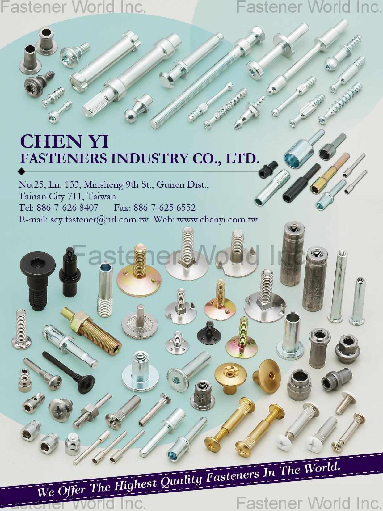 CHEN YI FASTENERS INDUSTRY CO., LTD. , Screws , Flat Head & Socket Head Cap Screws CHEN YI FASTENERS INDUSTRY CO., LTD. , Screws , Flat Head & Socket Head Cap Screws