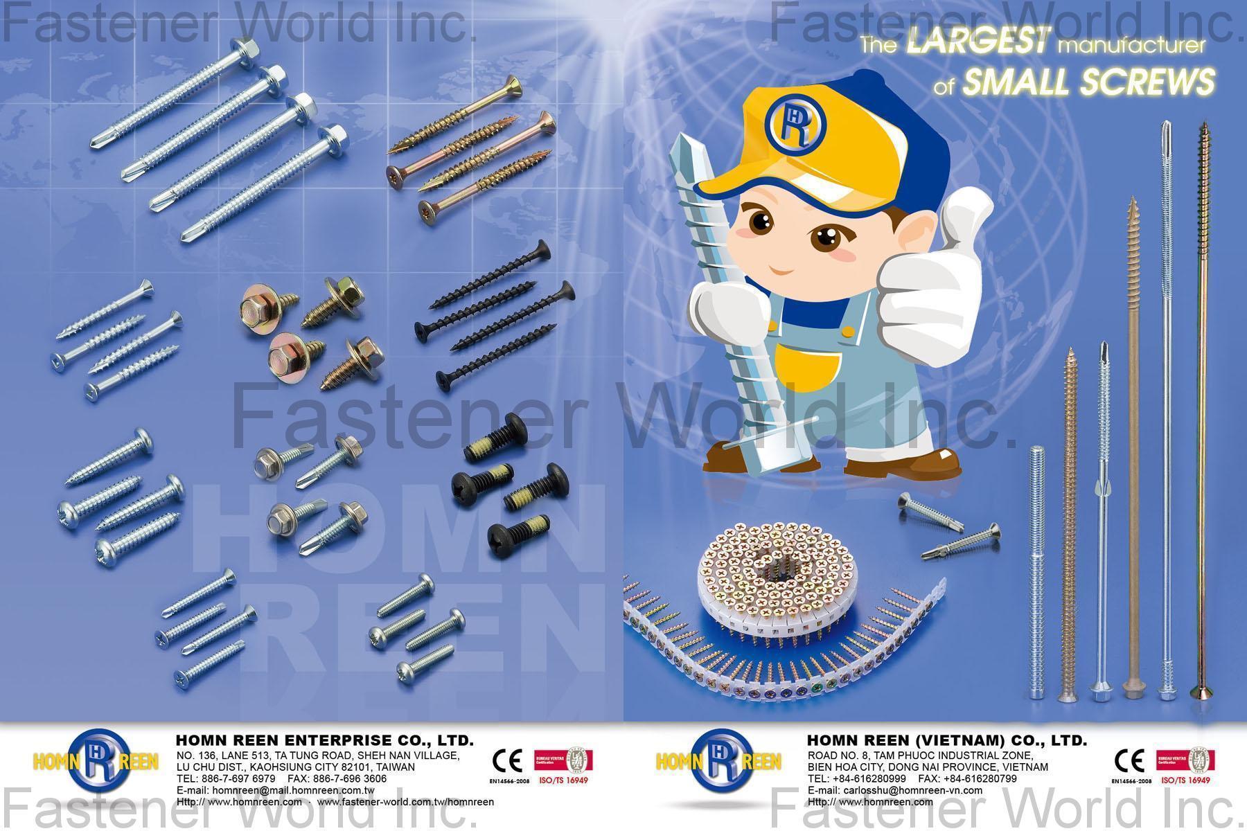 HOMN REEN ENTERPRISE CO., LTD. , Bi-Metal Screw/Collated Screw/Machine Screw , Bi-metal Screw HOMN REEN ENTERPRISE CO., LTD. , Bi-Metal Screw/Collated Screw/Machine Screw , Bi-metal Screw