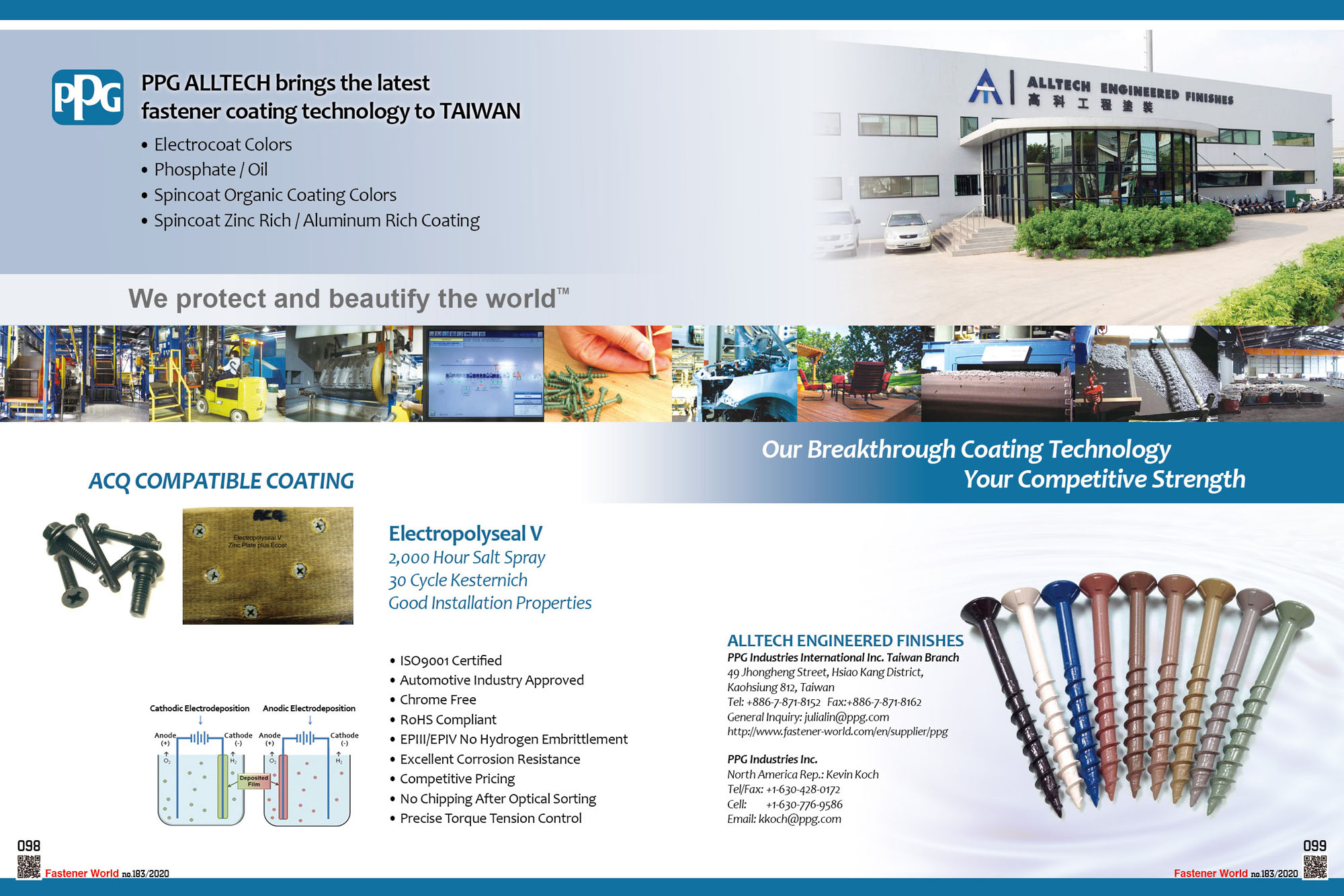 PPG INDUSTRIES INTERNATIONAL INC. TAIWAN BRANCH , PPG Electrocoat Technologies, PPG Anodic Epoxy Electrocoat Products, PPG Anodic Acrylic Electrocoat Products, PPG Cathodic Epoxy Electrocoat Products, PPG Cathodic Acrylic Electrocoat Products , Chromium-free Coating