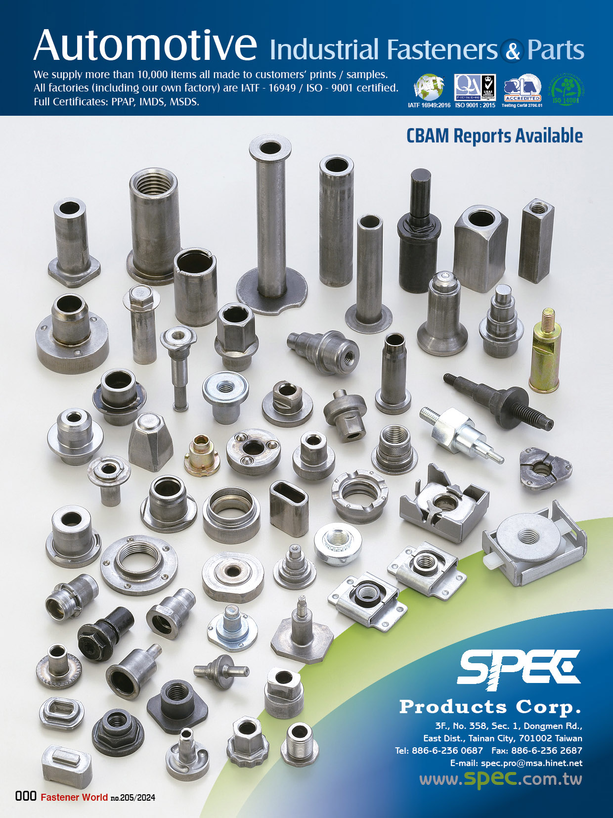 SPEC PRODUCTS CORP.  , Automotive Industrial Fastener & Parts  , Automotive Parts