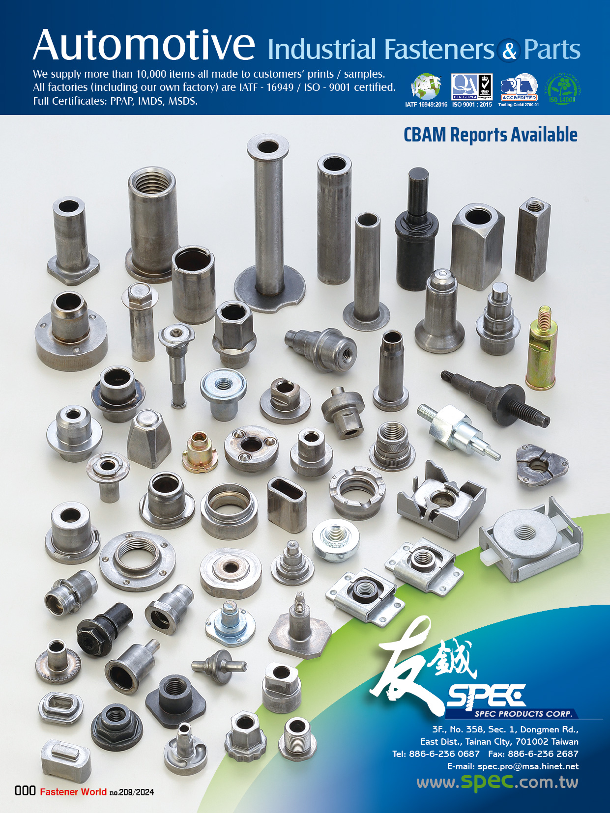 SPEC PRODUCTS CORP.  , Automotive Industrial Fastener & Parts  , Automotive Parts