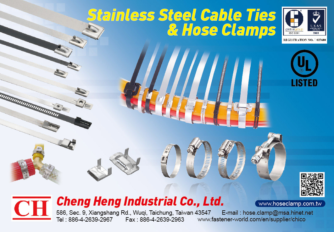 CHENG HENG INDUSTRIAL CO., LTD. , Stainless Steel Cable Ties & Hose Clamps , Hose Clamps CHENG HENG INDUSTRIAL CO., LTD. , Stainless Steel Cable Ties & Hose Clamps , Hose Clamps