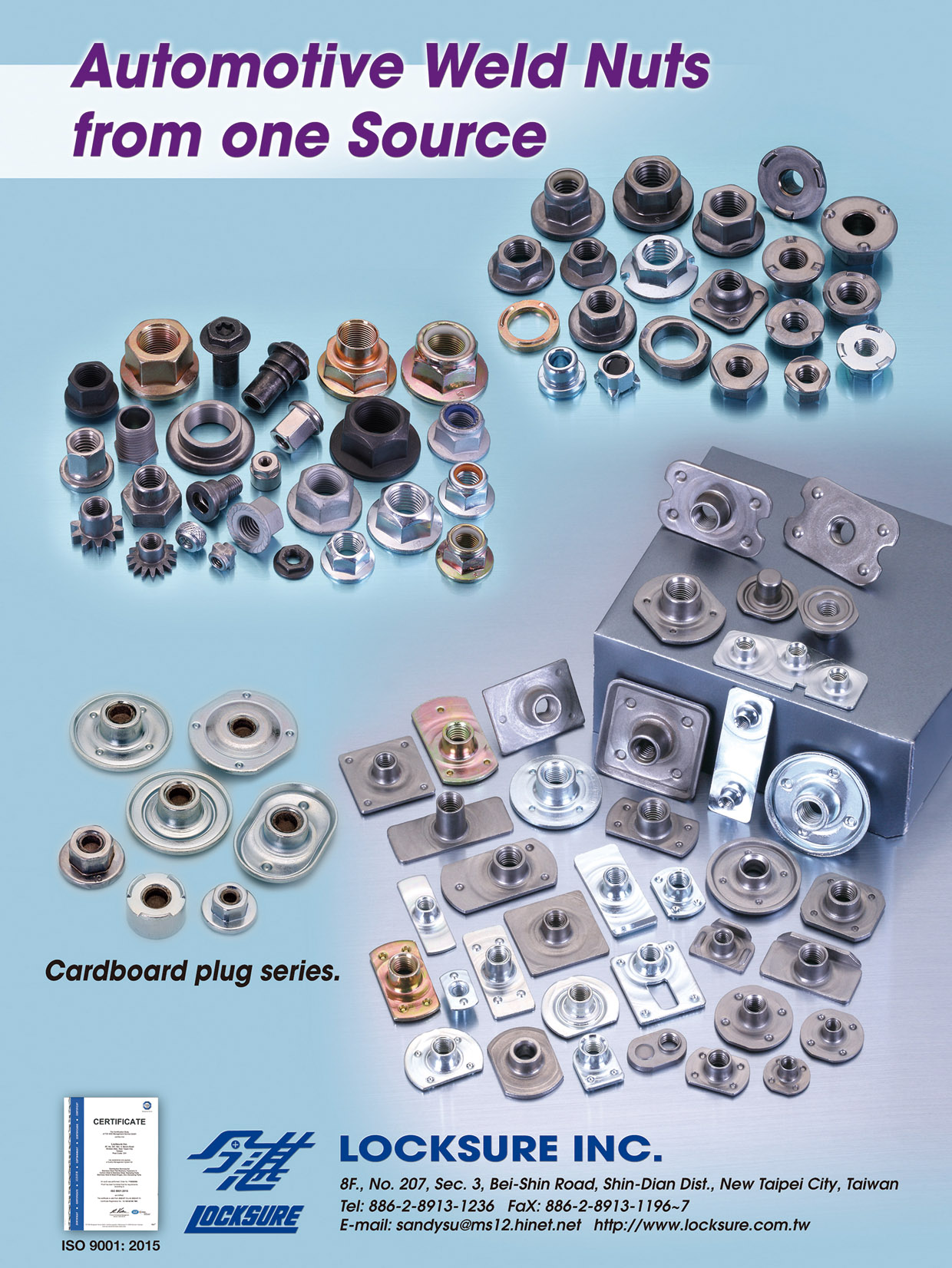 LOCKSURE INC.  , Automotive Weld Nuts, Cardboard plug series , Weld Nuts