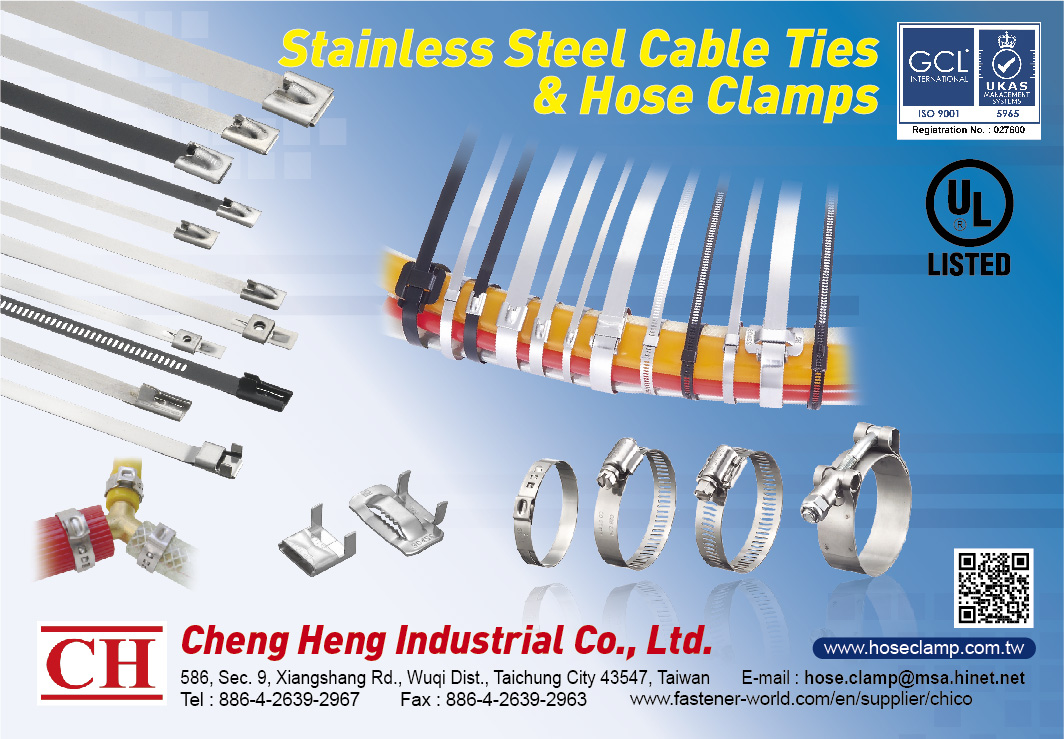 CHENG HENG INDUSTRIAL CO., LTD. , Stainless Steel Cable Ties & Hose Clamps , Hose Clamps CHENG HENG INDUSTRIAL CO., LTD. , Stainless Steel Cable Ties & Hose Clamps , Hose Clamps