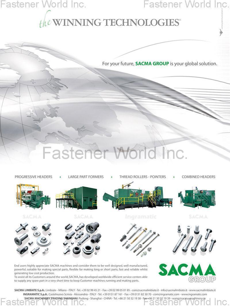 SACMA GROUP , Progressive Headers / Large Part Formers / Thread Rollers - Pointers / Combined Headers , Parts Forming Machine