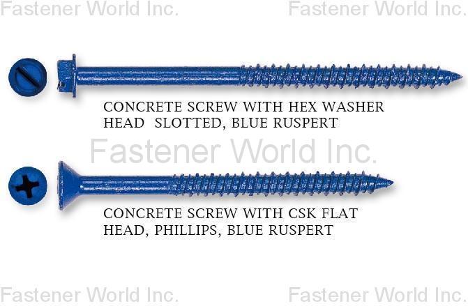 HWALLY PRODUCTS CO., LTD.  , NO.711 BLUE CONCRETE SCREW , Concrete Screws