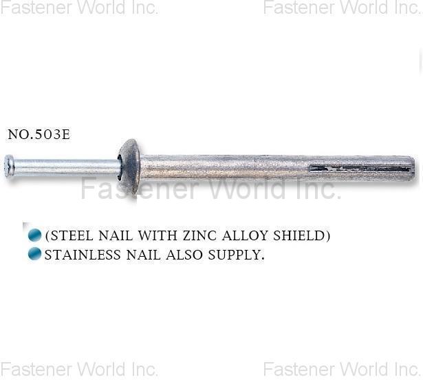 HWALLY PRODUCTS CO., LTD.  , NO.503 ZINC HAMMER DRIVE ANCHOR , Hammer Drive Anchors