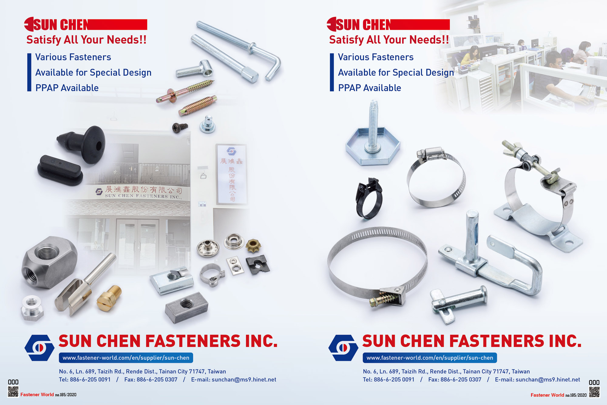 SUN CHEN FASTENERS INC., , Various Fasteners , All Kinds of Screws