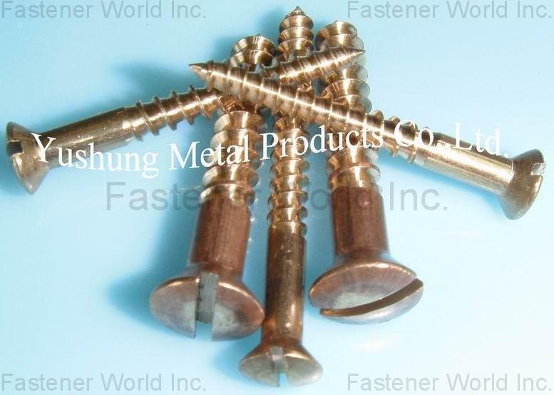 Chongqing Yushung Non-Ferrous Metals Co., Ltd. , Silicon Bronze Wood Screws Slotted Oval Head 