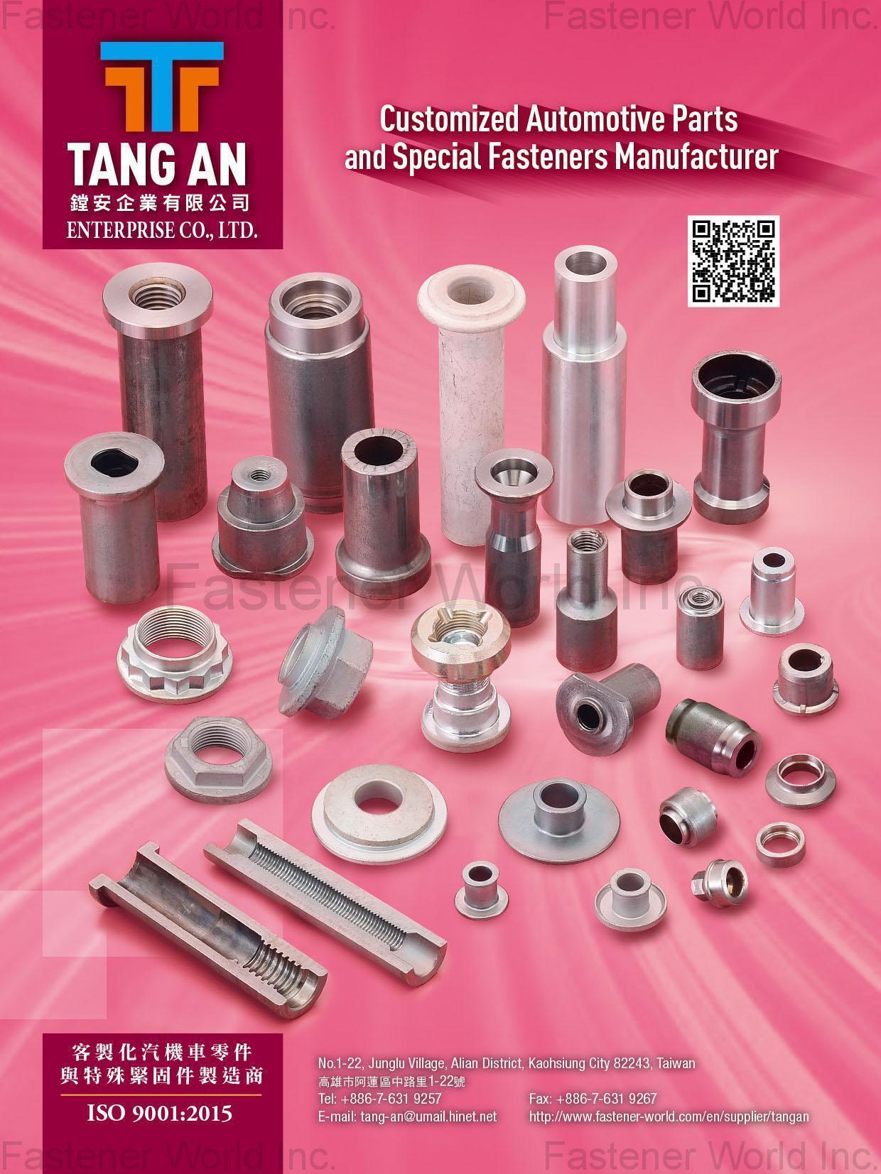 TANG AN ENTERPRISE CO., LTD. , Customized Automotive Parts, Special Fasteners