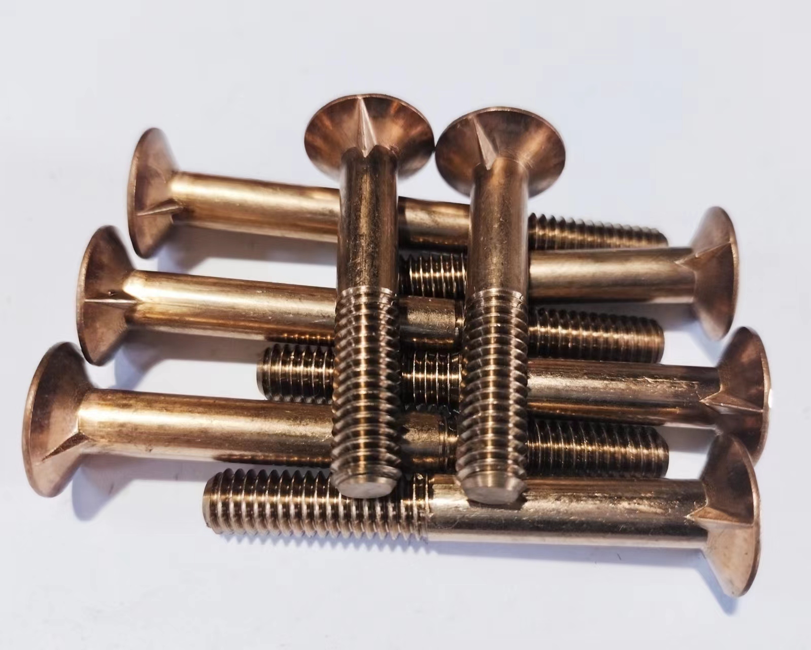 Chongqing Yushung Non-Ferrous Metals Co., Ltd. , Silicon Bronze Bolts Fin Neck Flat Head 