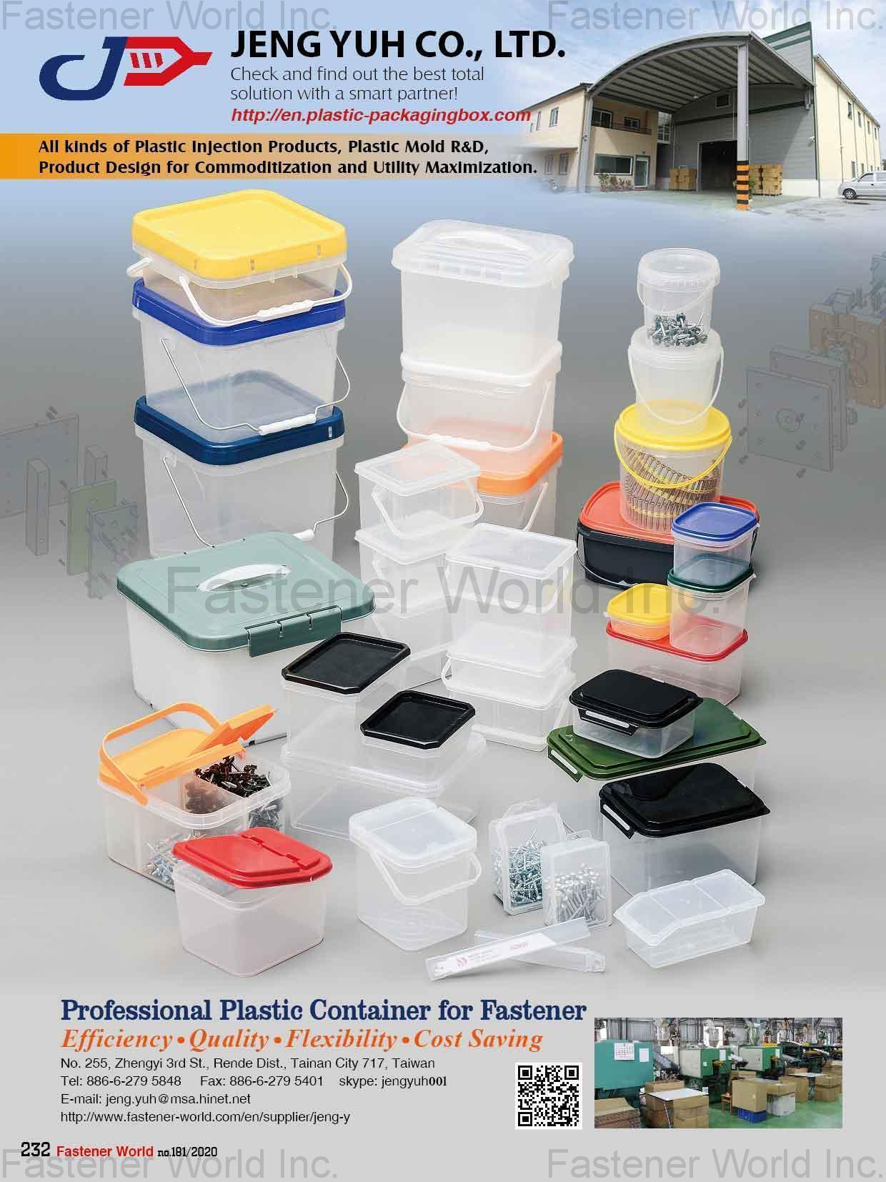 JENG YUH PLASTICS CO., LTD. , Plastic Injection Products, Plastic Mold R&D