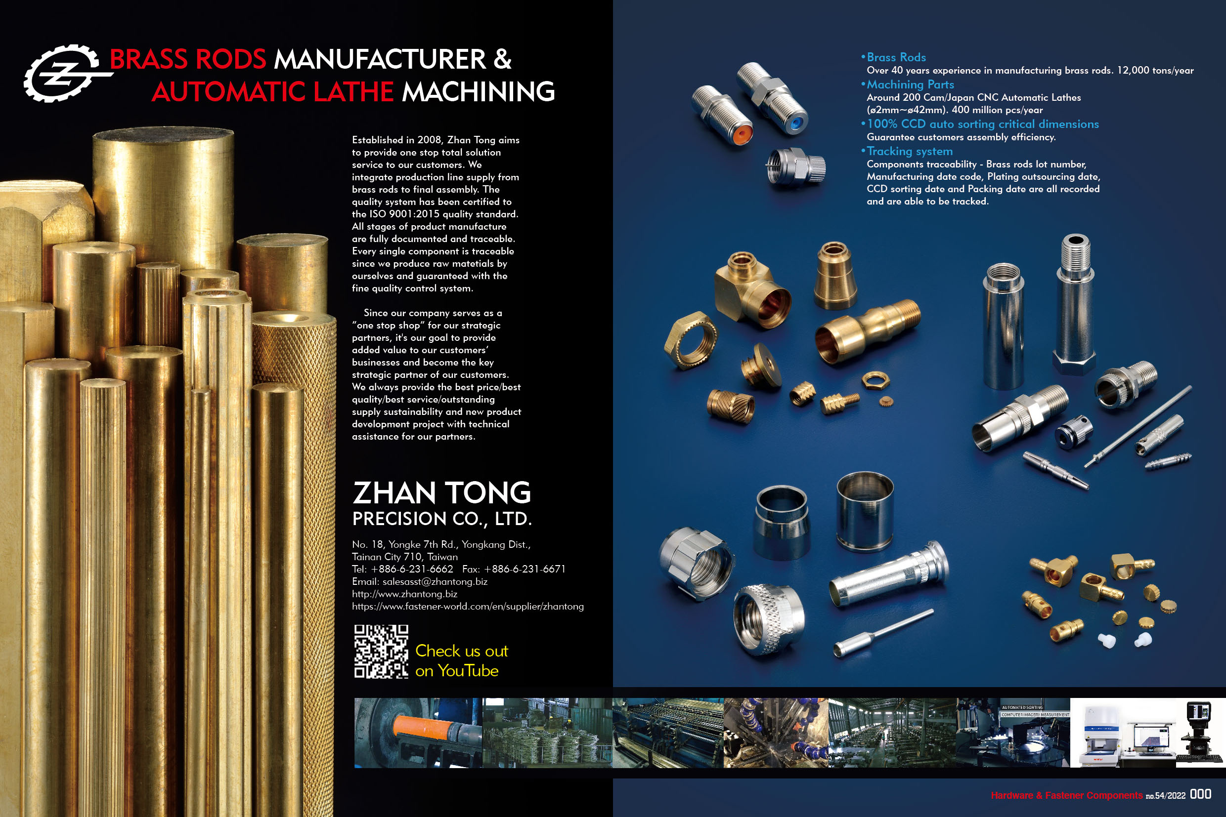 Zhan Tong Precision Co., Ltd. , Brass Rods, Automatic Lathe Machining, Machining Parts