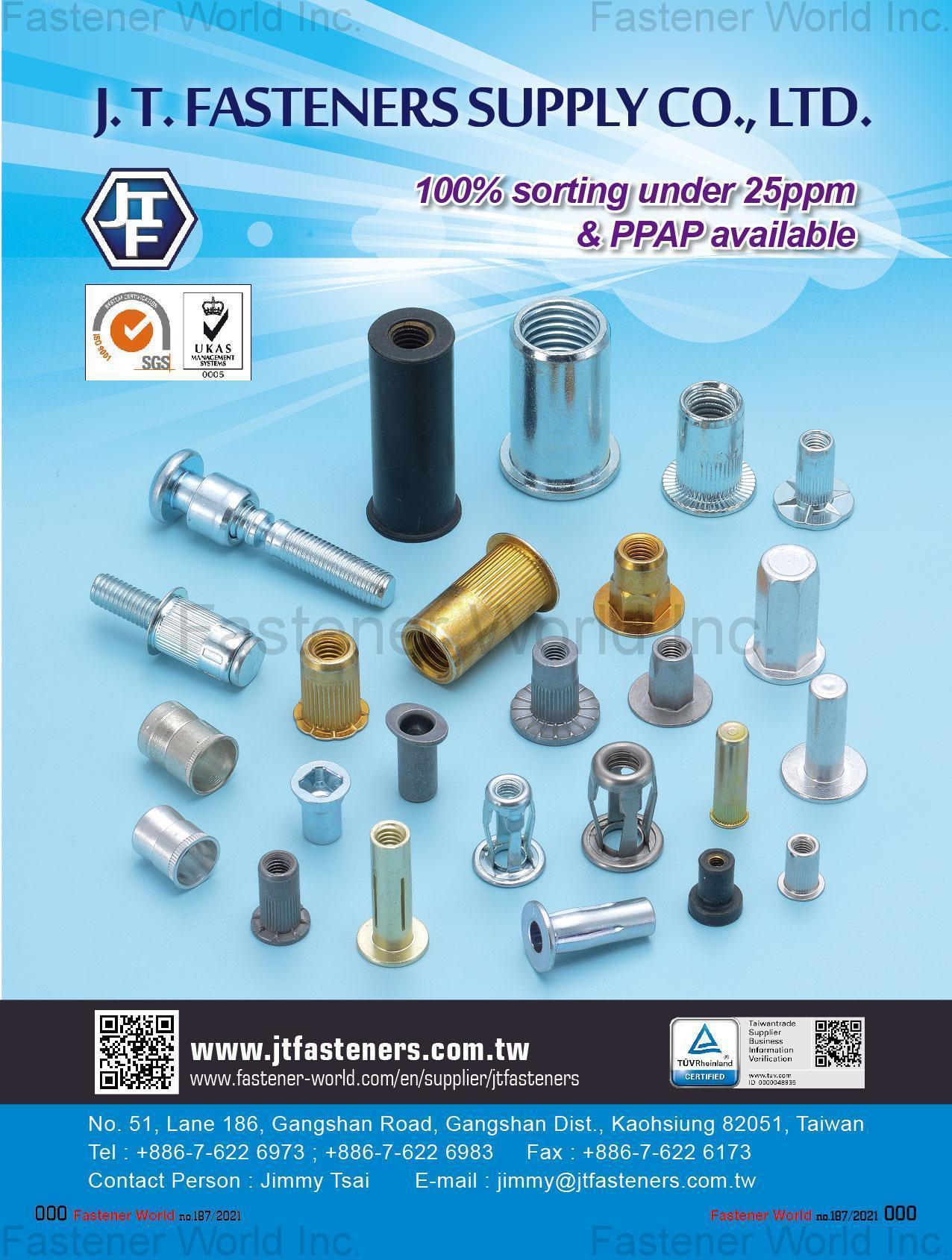 J. T. FASTENERS SUPPLY CO., LTD.  , 2021 DM, Riveting Parts