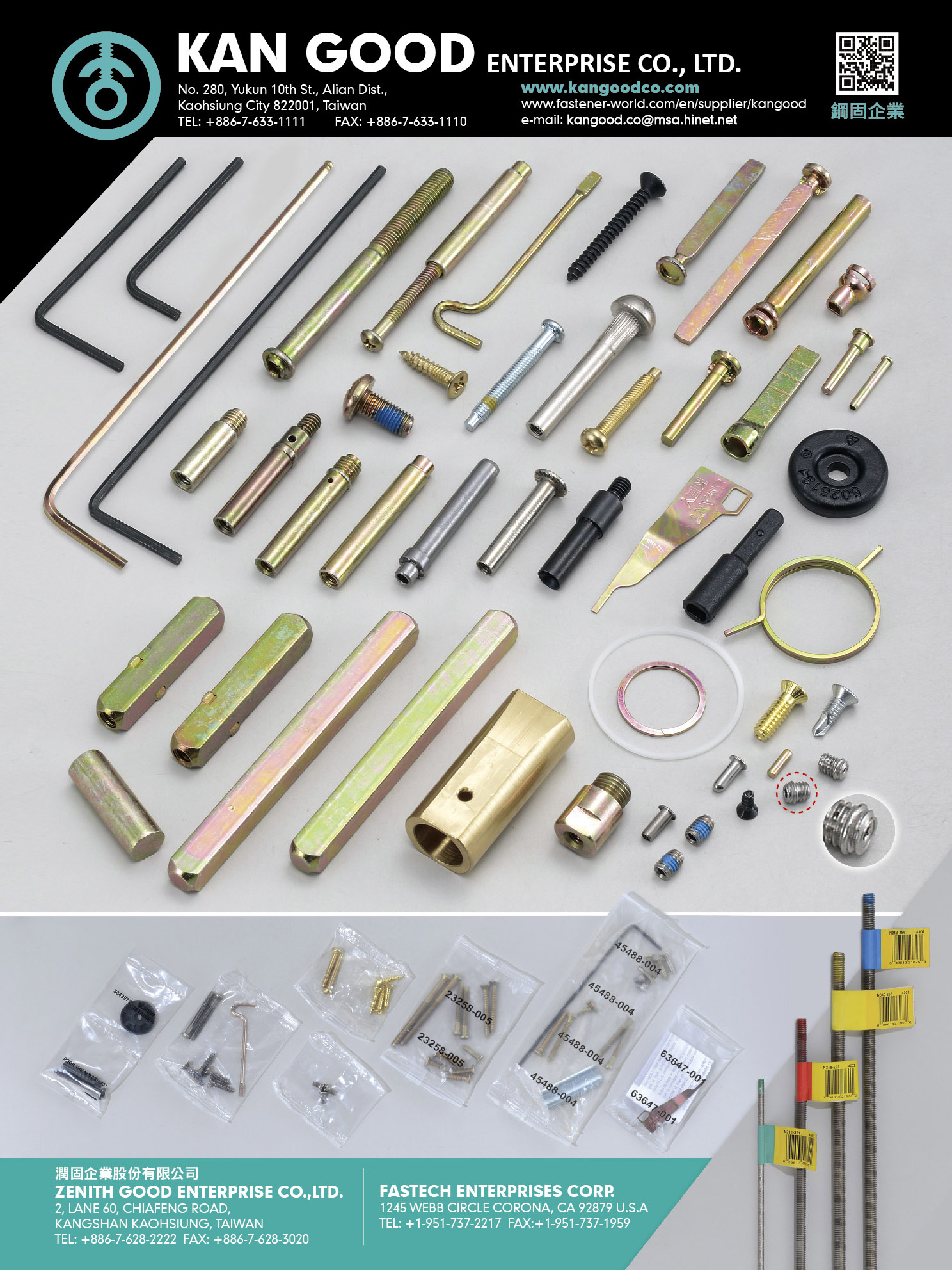 KAN GOOD ENTERPRISE CO., LTD. , Fastener, Hardware, Plastic, Instruction Booklet Package in Lpp Bags