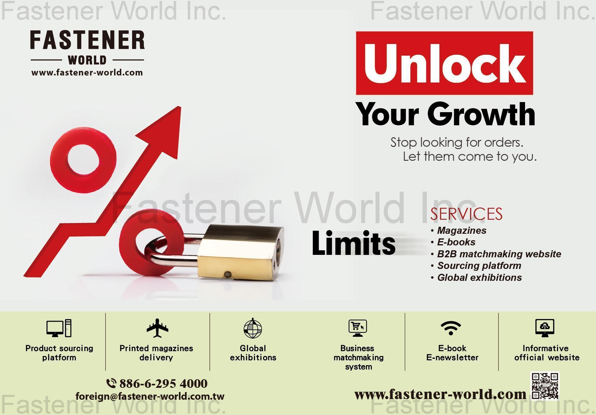 FASTENER WORLD INC. , B2B Advertisement, Online Matchmaking, Sourcing Platform, Global Exhibition